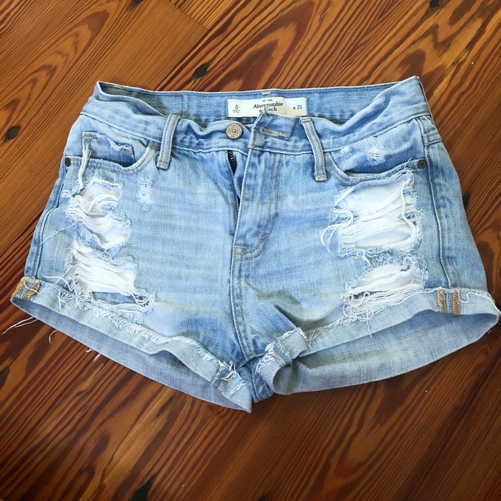 Abercrombie & Fitch High Waisted Jean Shorts